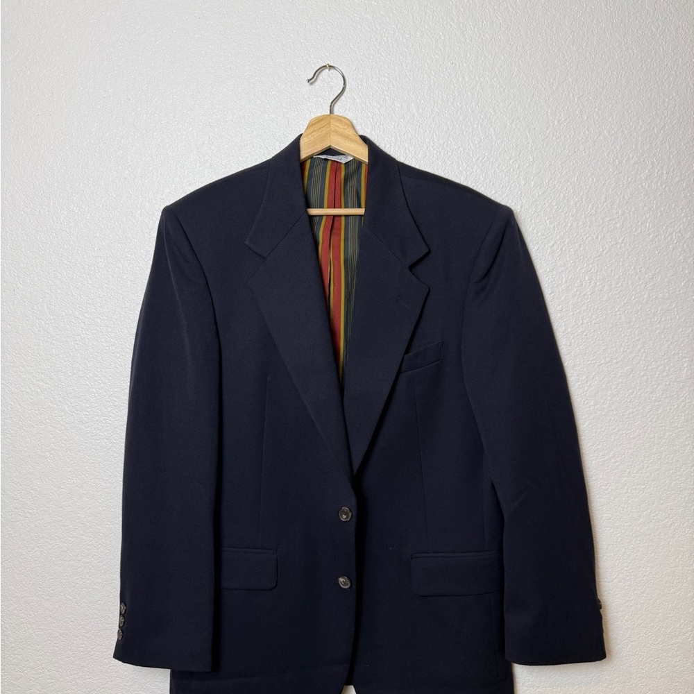 Hunting Horn Vintage Men's Navy Wool Blazer 40R